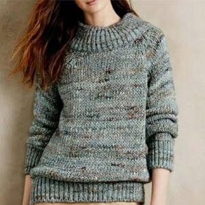 Anthropologie Moth Alpaca Wool Silk Knit Sweater XS